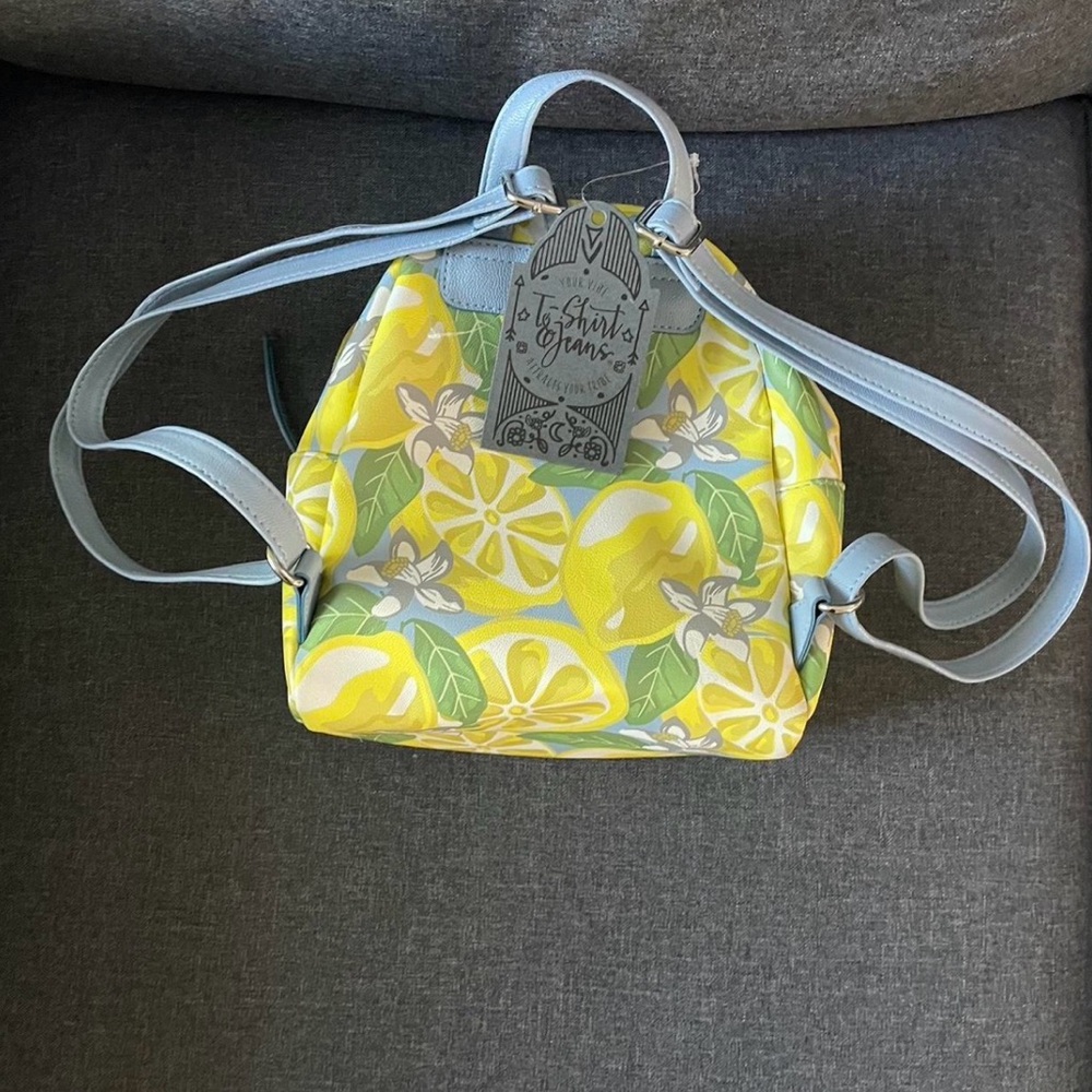 Lemon Print Mini Backpack - Picture 2 of 5